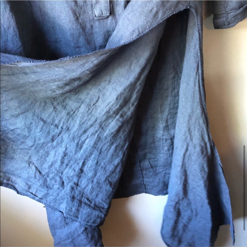Made in Italy 100% Linen Tunic Top - Picture 6 of 7